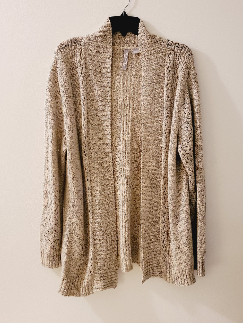 By Design Open-Front Knit Cardigan Sweater Size Large